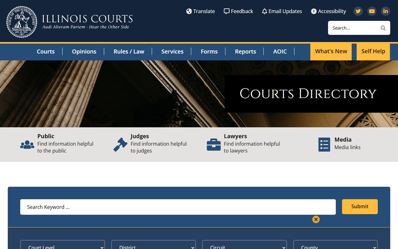 Illinois court records after arrest courts directory